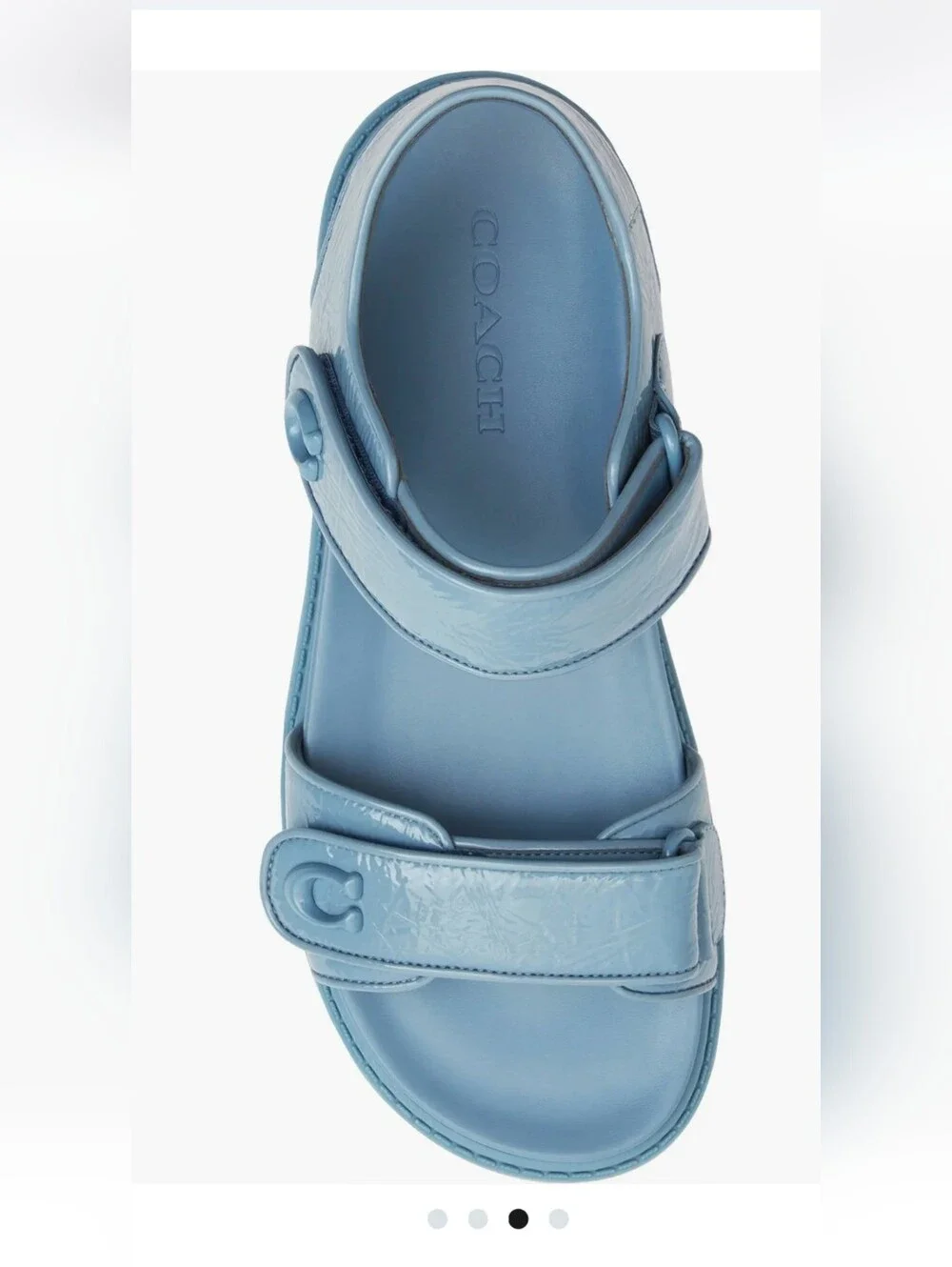 Coach Brynn Women's Chunky Strap Sandals in Blue.